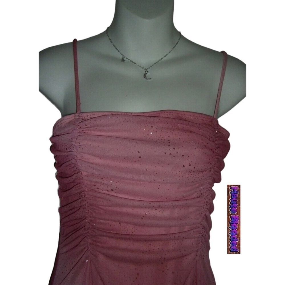 Taboo Dress Vtg 90s Pink Glitter Kawaii Fairy Barbie y2k Coquette Ballet McBling - Picture 9 of 15